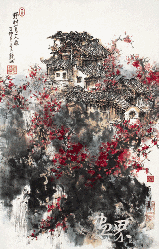 野村山色60x90cm-1987年-何镜涵