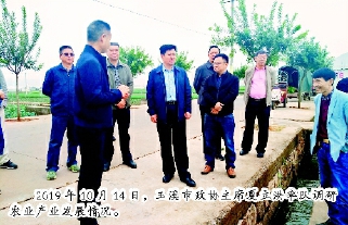    2019年10月14日，玉溪市政协主席夏立洪率队调研农业产业发展情况。