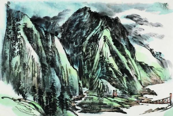 舒建新  怒江写生之二  纸本设色  22×32cm