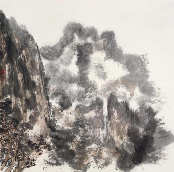 陈风新  写生之一  纸本设色  69×69cm