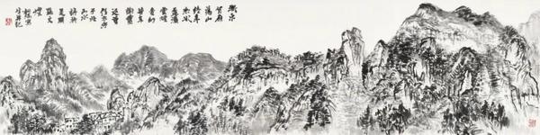 张桐瑀  水墨写生之二  纸本水墨  34×82cm