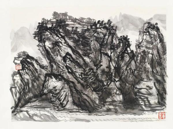 董雷  戊戌意写山水之一  纸本水墨  40×50cm