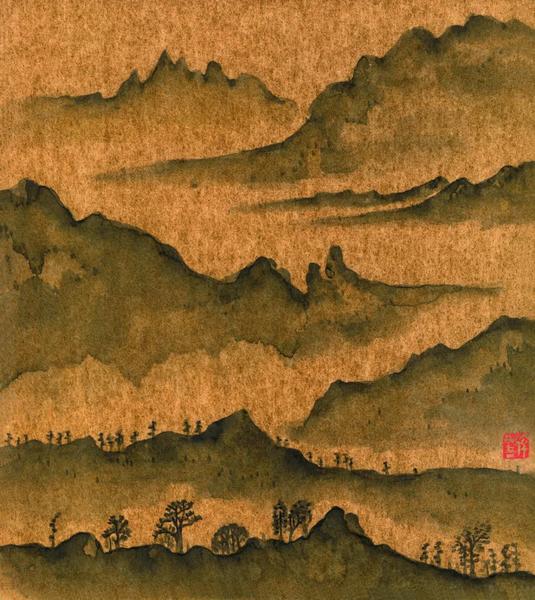 徐冬青  怒江采风  纸本设色  27×24cm