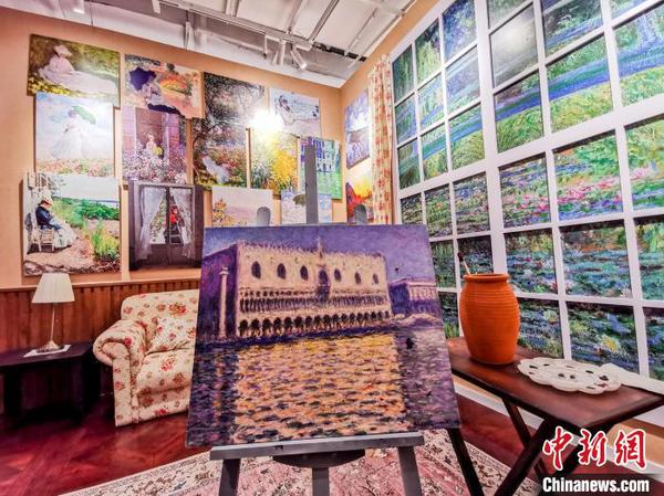在见境美术馆内，布置有《画室》、《蒙托尔热街》、《蛙塘》、《午餐花园》等展厅。主办方供图