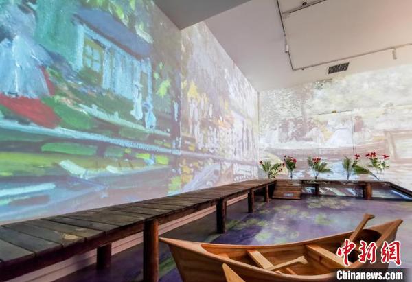 在见境美术馆内，布置有《画室》、《蒙托尔热街》、《蛙塘》、《午餐花园》等展厅。主办方供图