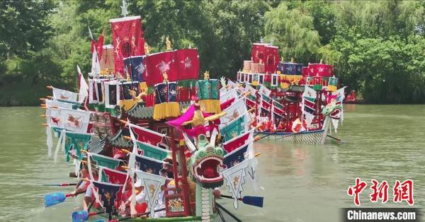 往年龙舟胜会。蒋村街道供图
