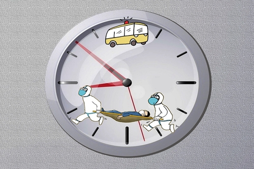 分秒必争  画 高晓建