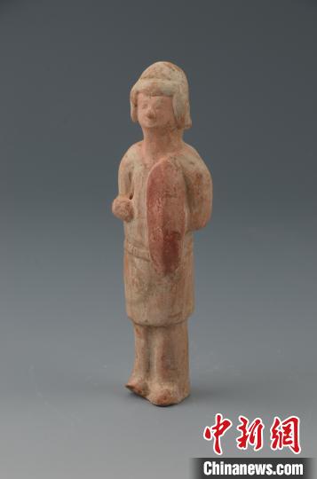 隋王韶家族墓出陶俑。陕西省考古研究院