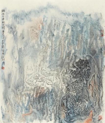 王永亮 烟雨又沐皖西村 纸本水墨设色 68×58