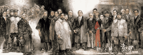 香港与辛亥革命-500×200cm-2017年-王-珂