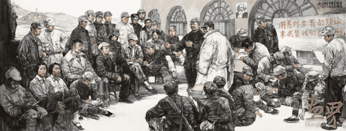 延安时期学习马克思主义蔚然成风-200×500cm-2018年-王-珂