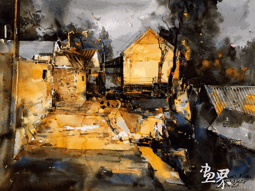 乡村系列之十一（水彩）--潘江龙