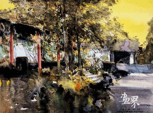 乡村系列之十五（水彩）--潘江龙