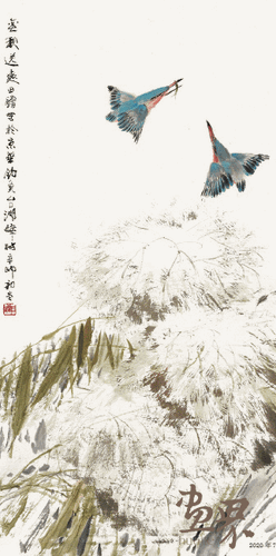 金秋送爽-50×100.3cm-田-鏞