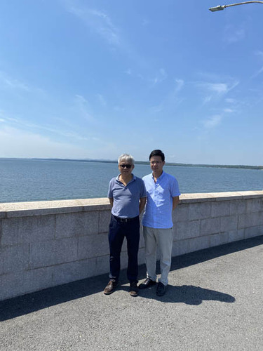 2020年汛期杨超总工程师和水利、生态专家孙建教授合影