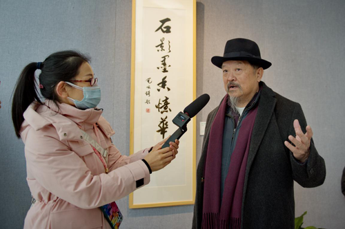 展览期间，毛佩琦先生接受媒体采访