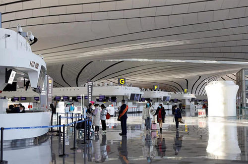 春运首日北京大兴国际机场。北京大兴国际机场供图