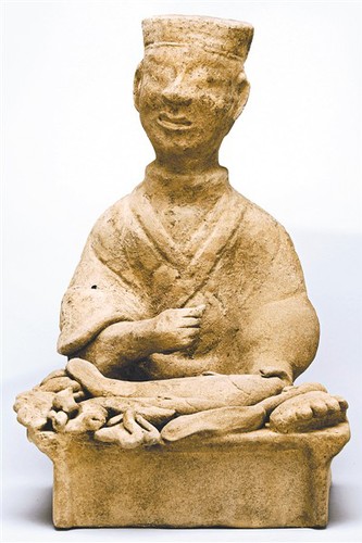 东汉灰陶庖厨俑