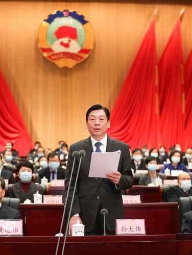 全国人大代表、广西壮族自治区政协主席孙大伟  覃文宇 摄