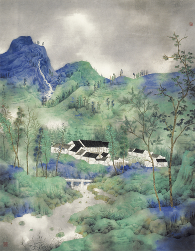 0938 重彩的雨季之一    纸本重彩  180x145cm  2009 - 复件