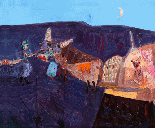 牛铃声声（布面油画）100x120cm-2016年-于-来