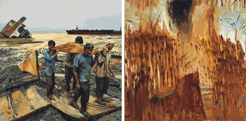 钢板1（布面油画）250x500cm-2016年-刘小东