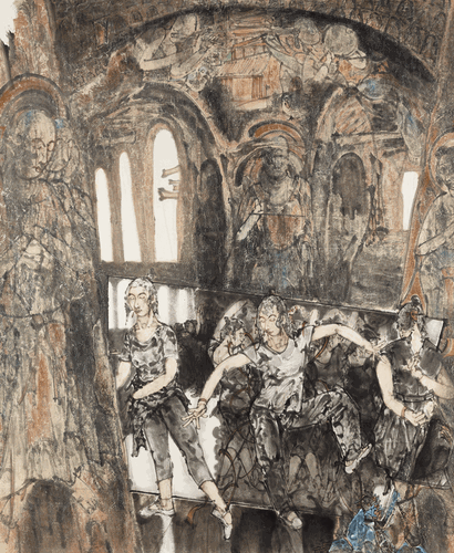 伎乐天-240x180cm-2013年-张兴国