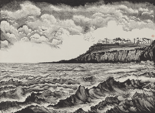 黄河新貌（版画）39x49cm-1974年-刘-岘