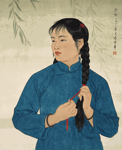 少-女-65x53cm-1962年-边宝华