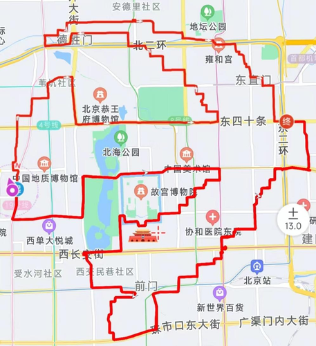以中国共产党党徽为图形的跑步轨迹