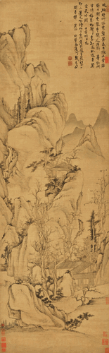 山谷回廊图轴（国画）165×51.5cm-（清）戴本孝--安徽博物院藏