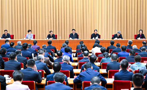 1月15日，全国统战部长会议在北京召开。中共中央政治局常委、全国政协主席王沪宁出席并讲话。新华社记者 张领 摄