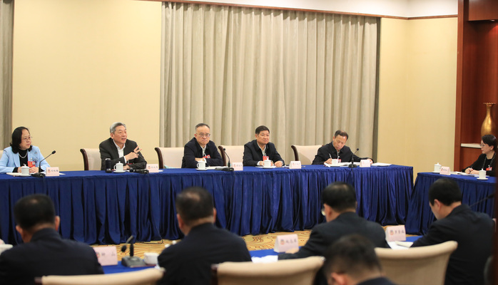 政协委员讨论政协常委会工作报告和提案工作情况报告