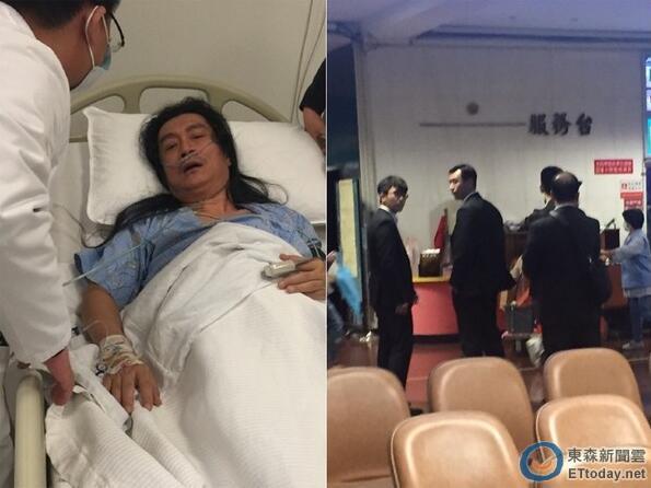 黄安心肌梗塞返台就医 多位黑衣人探病阵仗惊人
